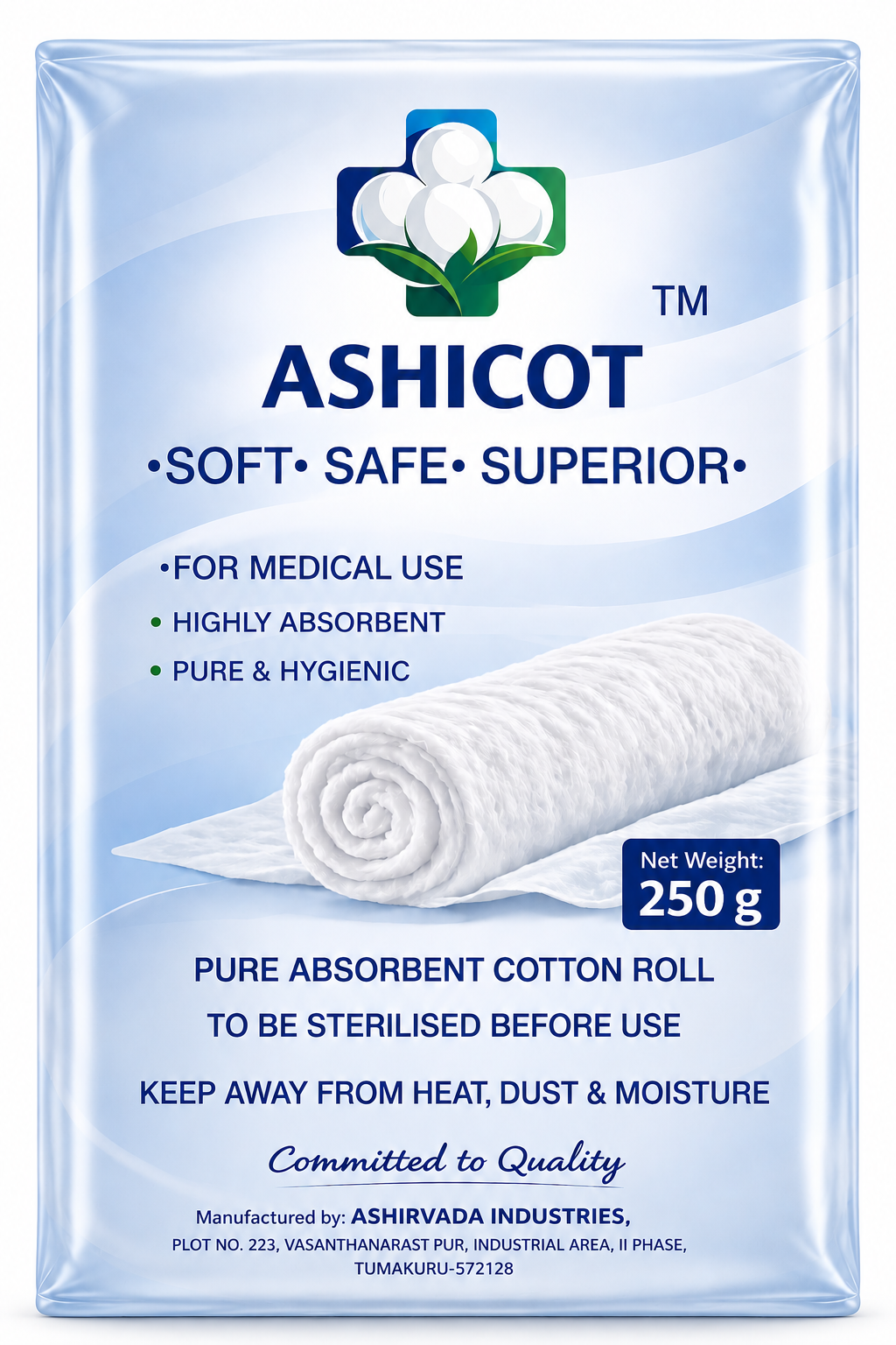 Medical Cotton Rolls - 250 Gram